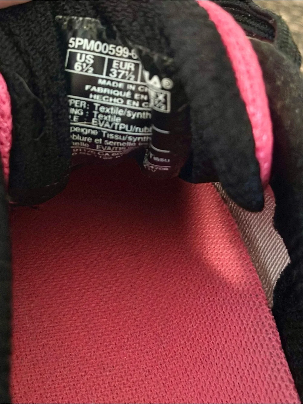 FILA Women's Volley Zone Pickleball Shoes - Knockout Pink / Black (Size 6.5) - Picture 8 of 9